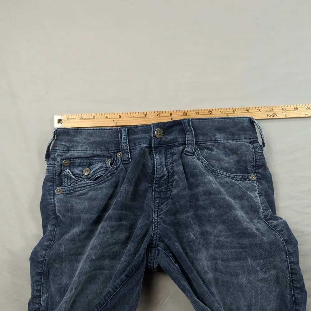 True‎ Religion Jeans Mens 30x30 Blue Geno Corduroy Flap Pocket Relaxed Slim